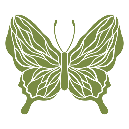 Diseño de mariposa majestuosa de color verde Diseño PNG