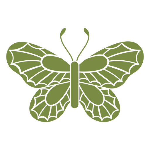  Green butterfly design cut out PNG Design