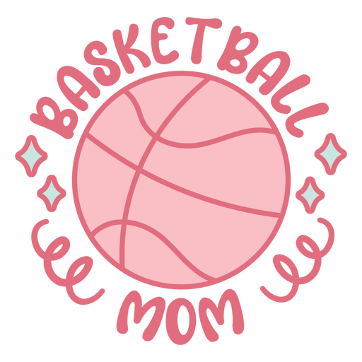Design gráfico divertido para mãe jogadora de basquete Desenho PNG
