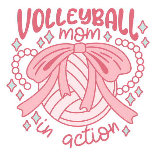 Volleyball-Mama im Aktionsdesign PNG-Design