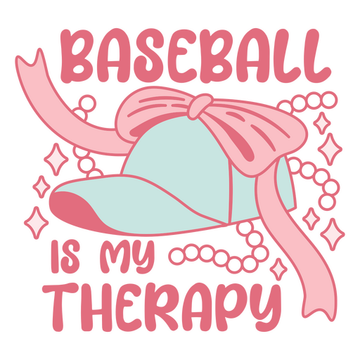 Baseball is my therapy design PNG Design