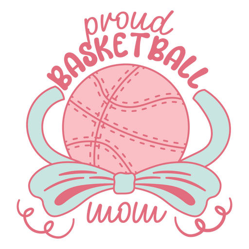 Design orgulhoso de basquete Desenho PNG