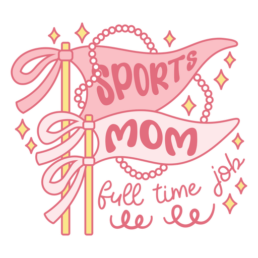 Sports mom full time job design PNG Design