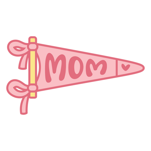 Design de bandeira rosa para mãe Desenho PNG