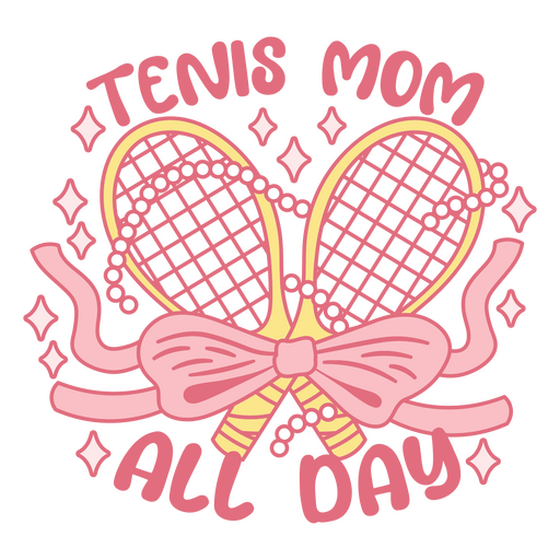 Tennis Mama den ganzen Tag Design PNG-Design