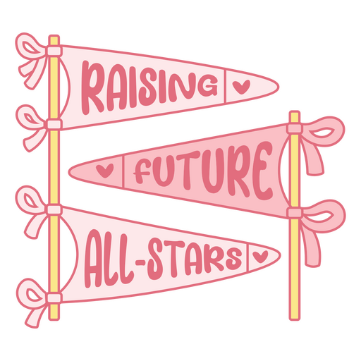 Raising future all-stars flags design PNG Design