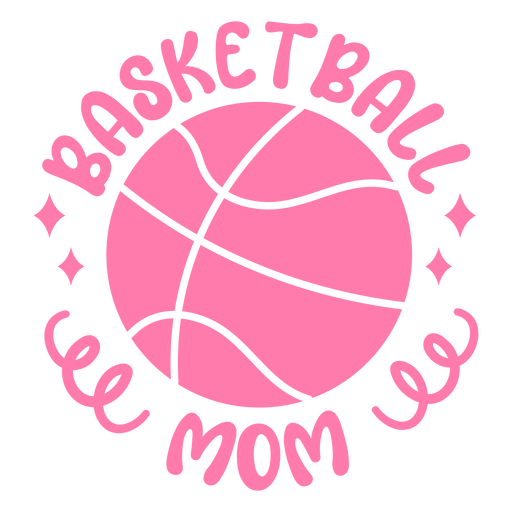 Basketball-Mama-Ausschnitt-Design PNG-Design