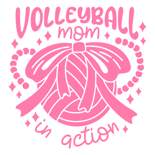 Volleyball mom in action cut out design PNG Design