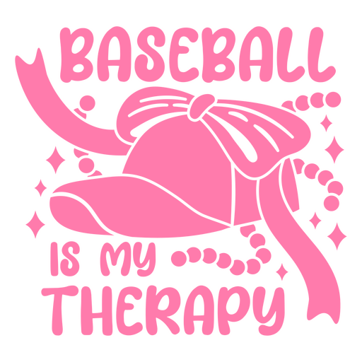 Baseball ist meine Therapie ausgeschnittenes Design PNG-Design