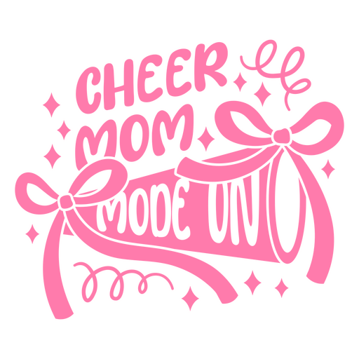 Cheer mom mode on cut out design PNG Design