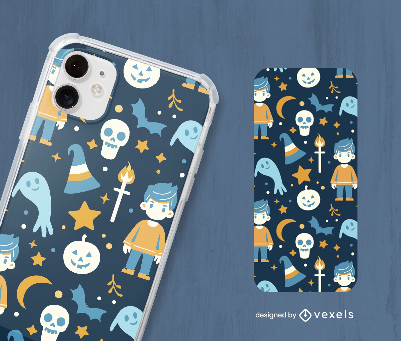 Cute Halloween pattern phone case design	