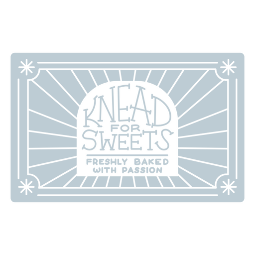 Knead for sweets design PNG Design