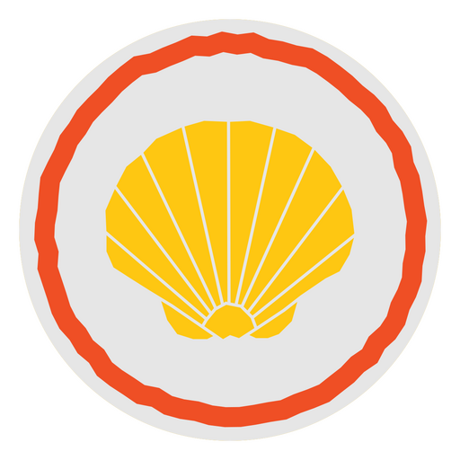 Yellow shell design PNG Design