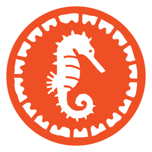 Design de logotipo estilizado de cavalo-marinho Desenho PNG