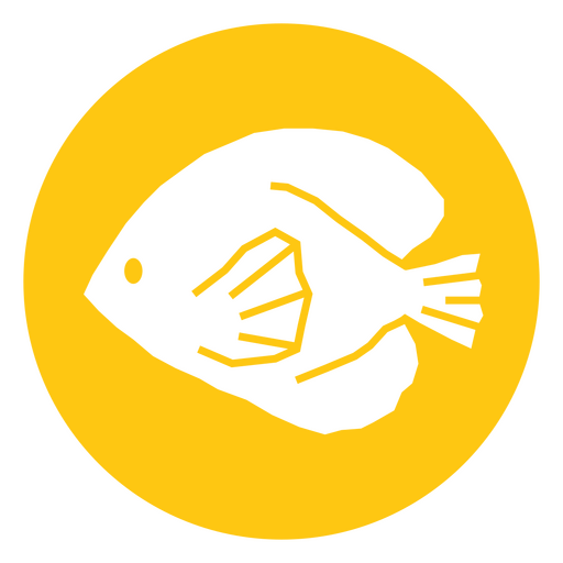 Yellow fish design PNG Design