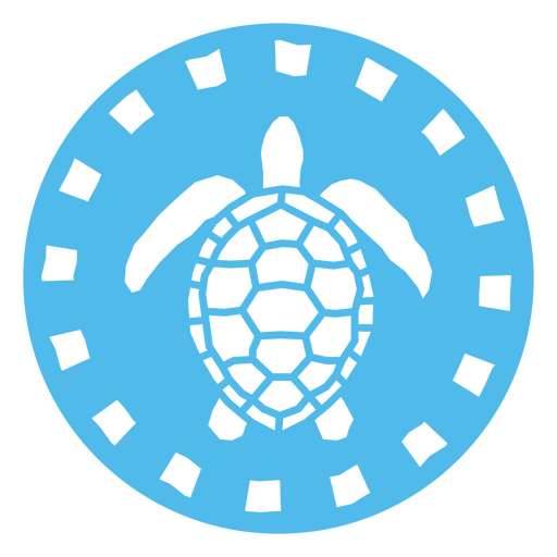 Diseño de tortuga azul Diseño PNG