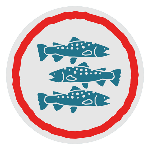 Fish design on a white background PNG Design