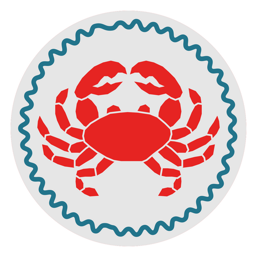 Red and blue crab design PNG Design