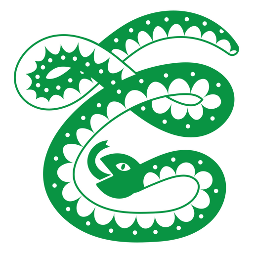 Green snake design PNG Design