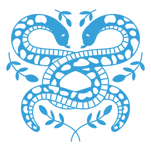 Blue and white snake design  PNG Design