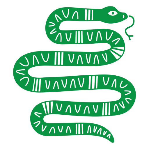 Desenho de cobra verde em ziguezague Desenho PNG