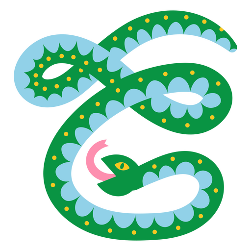 Design de pontos de padrão de cobra colorida Desenho PNG