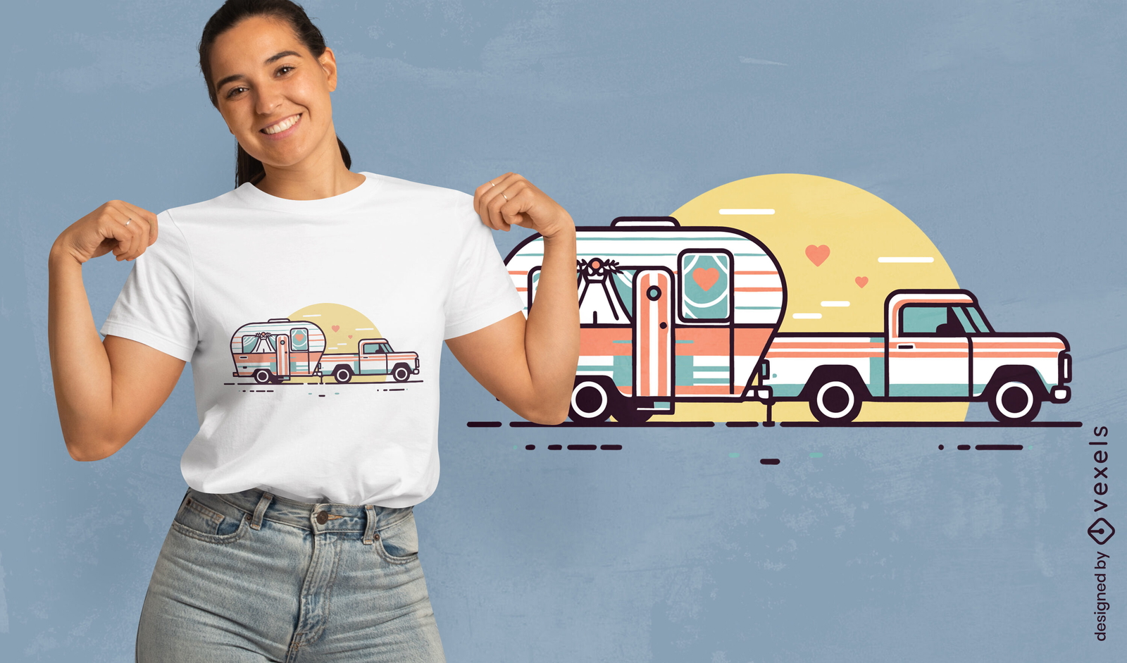 Wedding truck t-shirt design