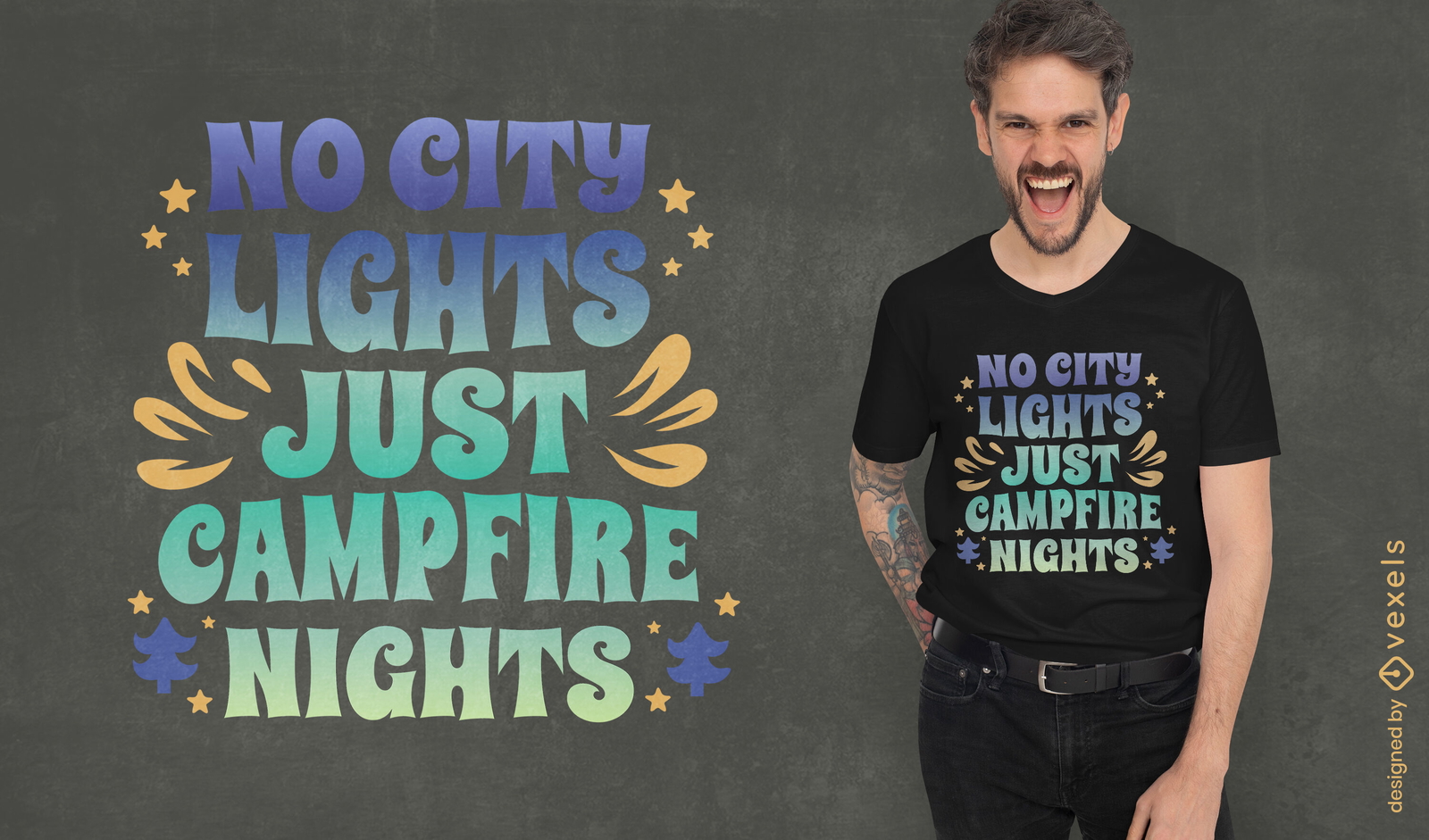 Campfire nights quote t-shirt design