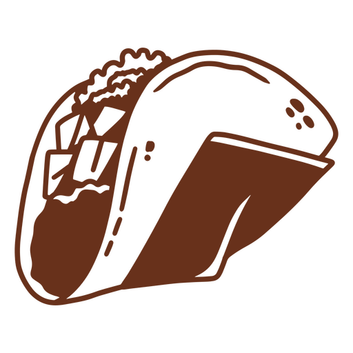 Design de ilustração de taco delicioso Desenho PNG