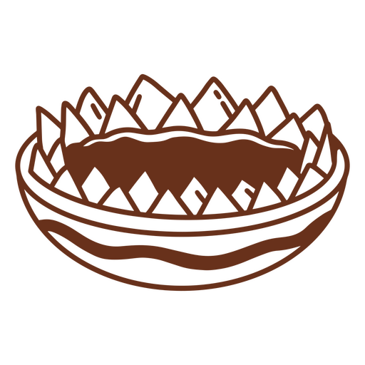  Bowl of nachos with dip PNG Design