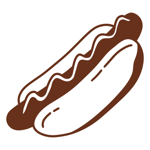 Braunes Hotdog-Design PNG-Design