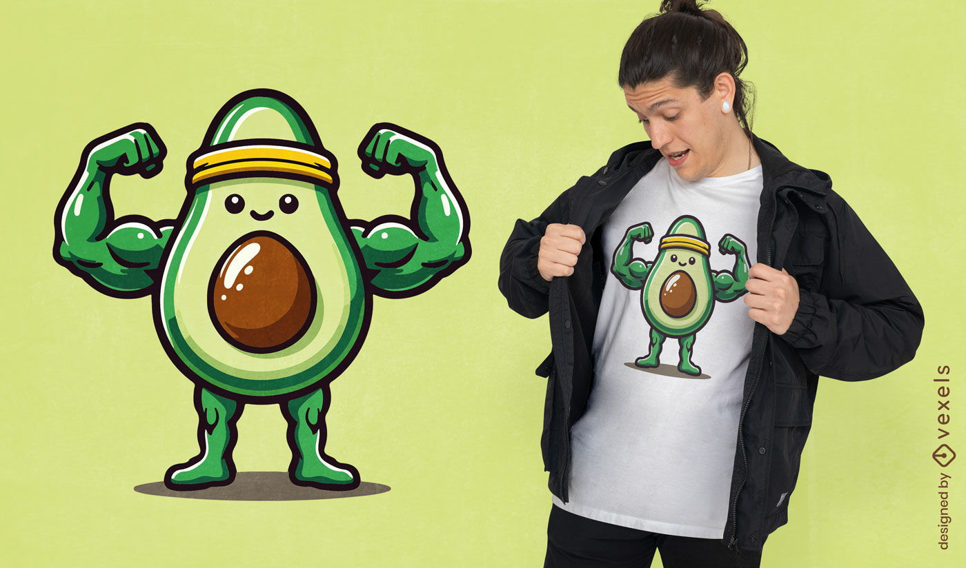 Avocado fitness t-shirt design