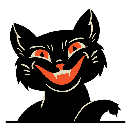 Design de gato assustador Desenho PNG