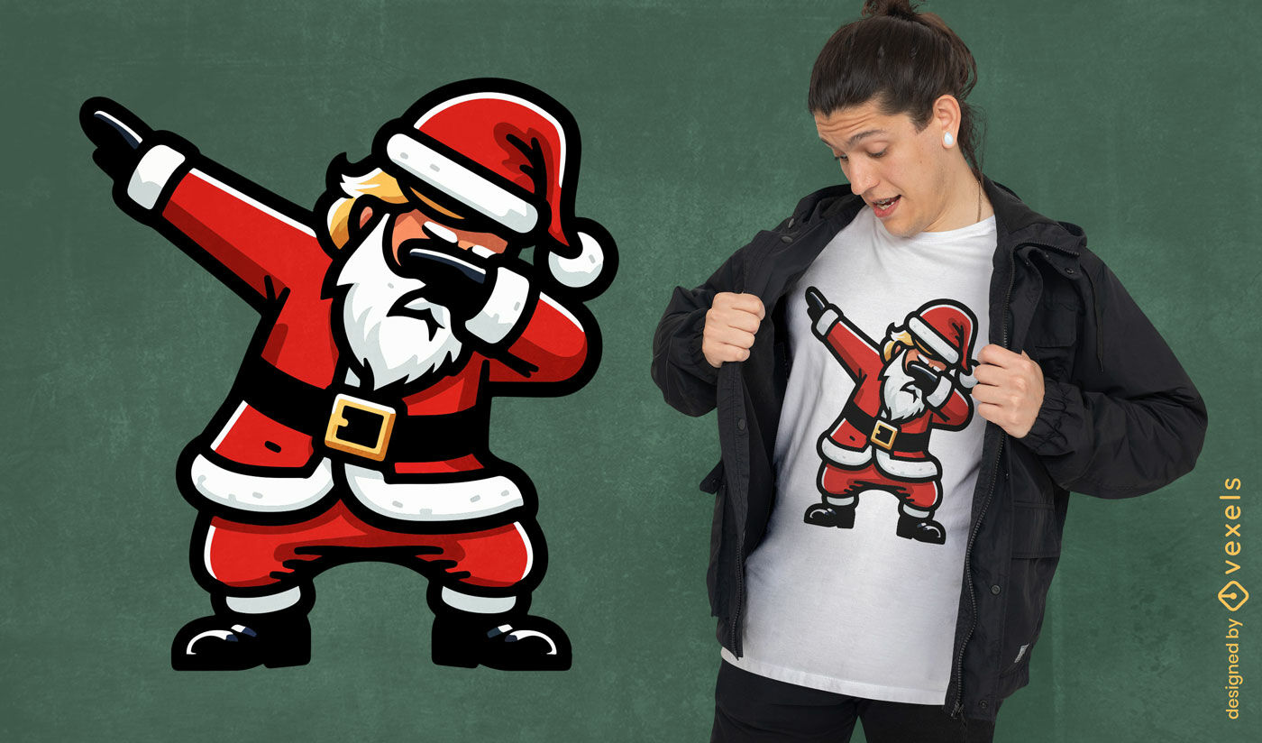 Dabbing Santa Trump t-shirt design