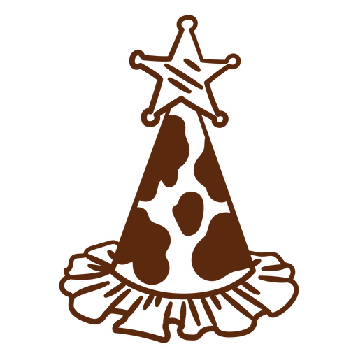 Niedlicher Kuh-Geburtstagshutentwurf PNG-Design