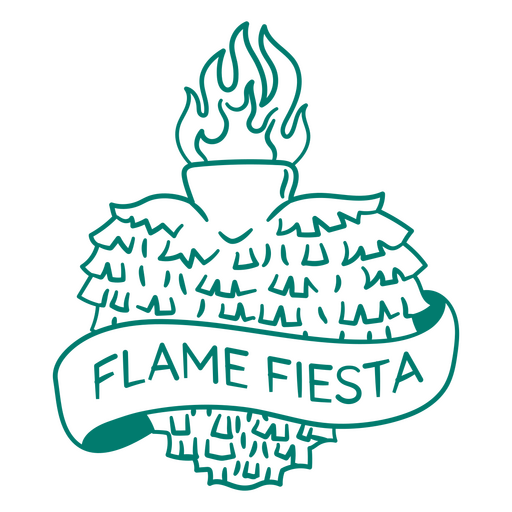 Design de pinhata de festa de fogo Desenho PNG