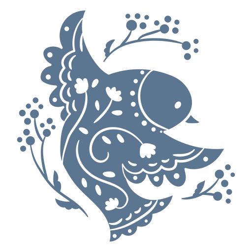 Artistic bird design PNG Design