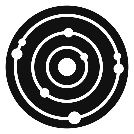 Wissenschaftliches Atomsymbol, ausgeschnittenes Design PNG-Design