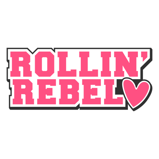 Design PNG E SVG De Design Rebelde Rolante Para Camisetas