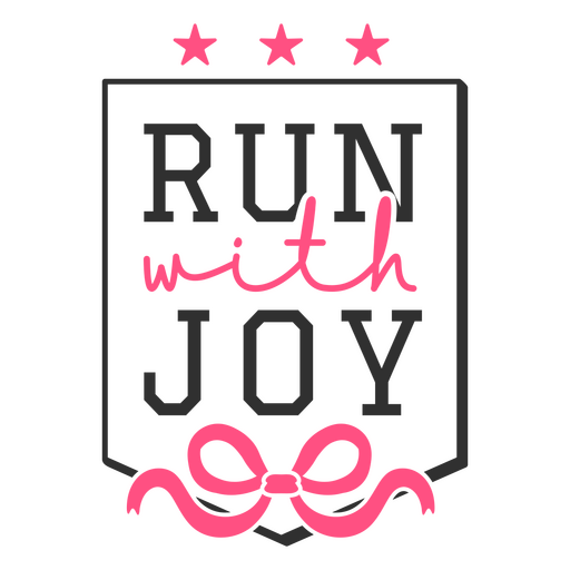 Run with joy design PNG Design