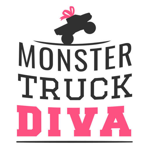 Design de diva de caminhão monstro Desenho PNG