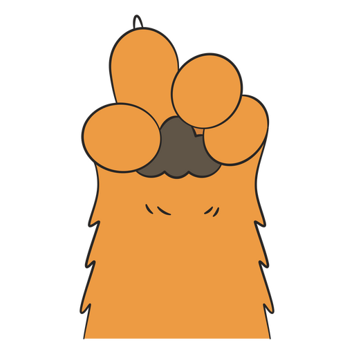 Cute orange paw design PNG Design