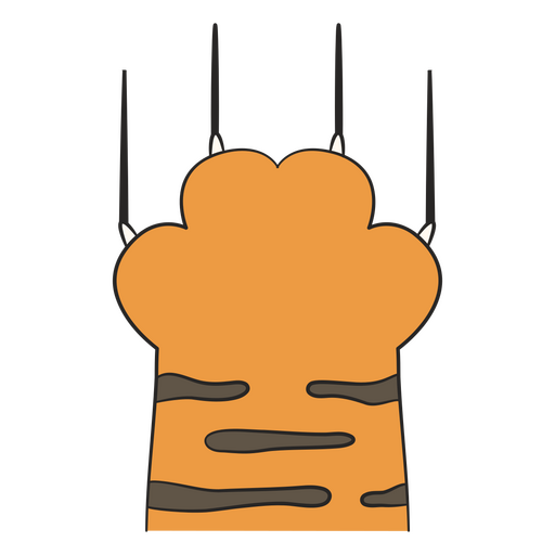 Cartoon tiger claw design PNG Design