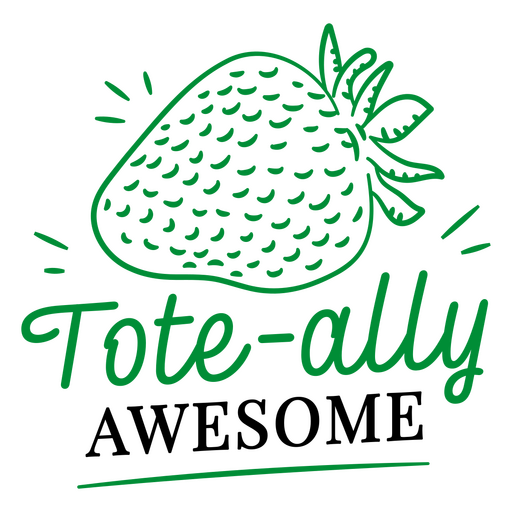 Diseño de fresas, estilo Tote-ally Diseño PNG