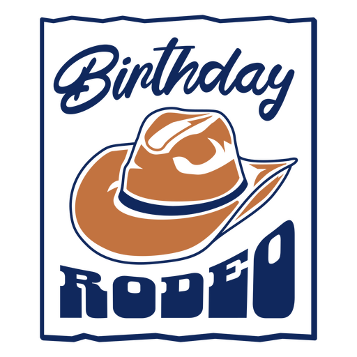 Design de rodeio de aniversário Desenho PNG