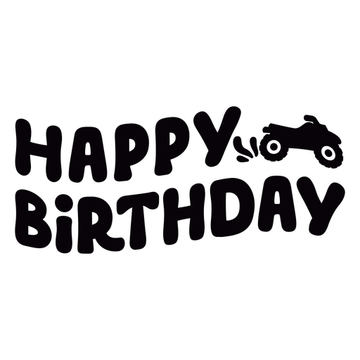 Happy birthday motorcycle  PNG Design