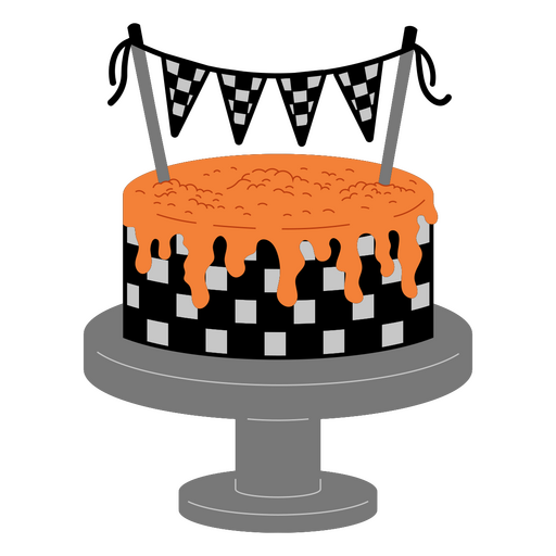 Race car cake design PNG Design