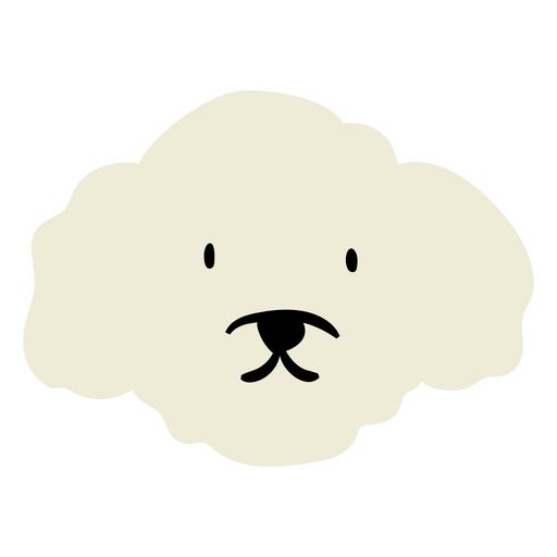 Flauschige Hundegesichtsillustration PNG-Design