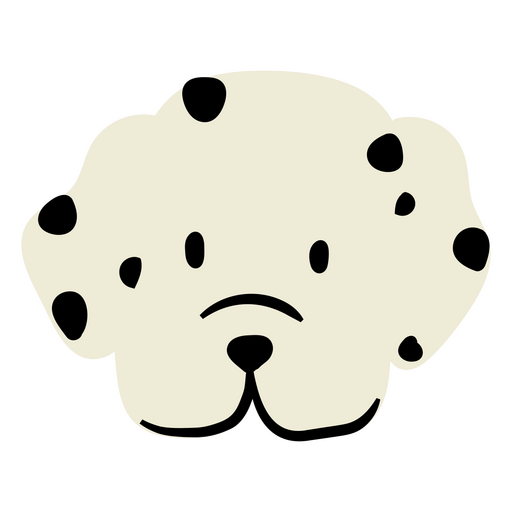  Ilustração de rosto de cachorro malhado Desenho PNG