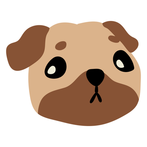 Design fofo de cachorro pug Desenho PNG